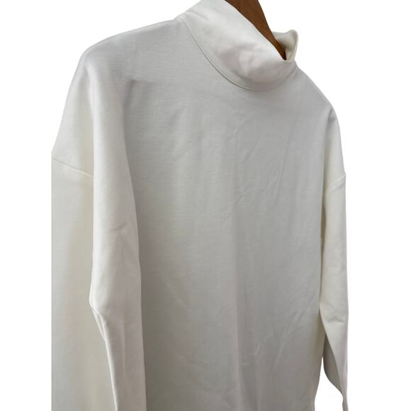 Emerson Fry Edie Turtleneck Ponte Stretch Mini Dress in Ivory Size Large - Picture 10 of 13